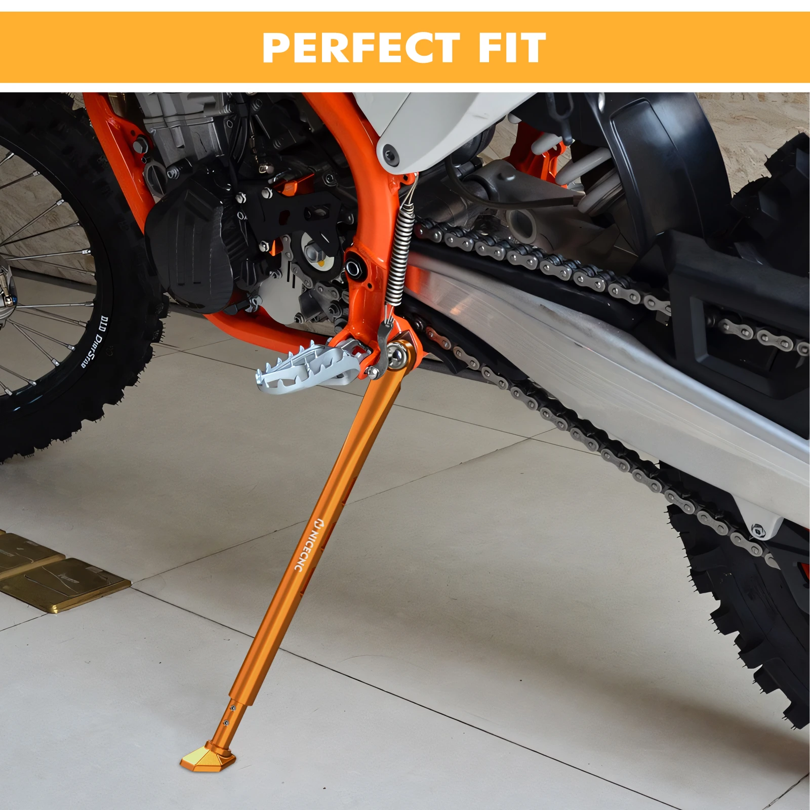 Per KTM EXC EXC-F XCW XCF-W XC XCF 125 200 250 300 350 450 500 2008-2022 cavalletto regolabile Sidestand collegamenti di abbassamento in alluminio