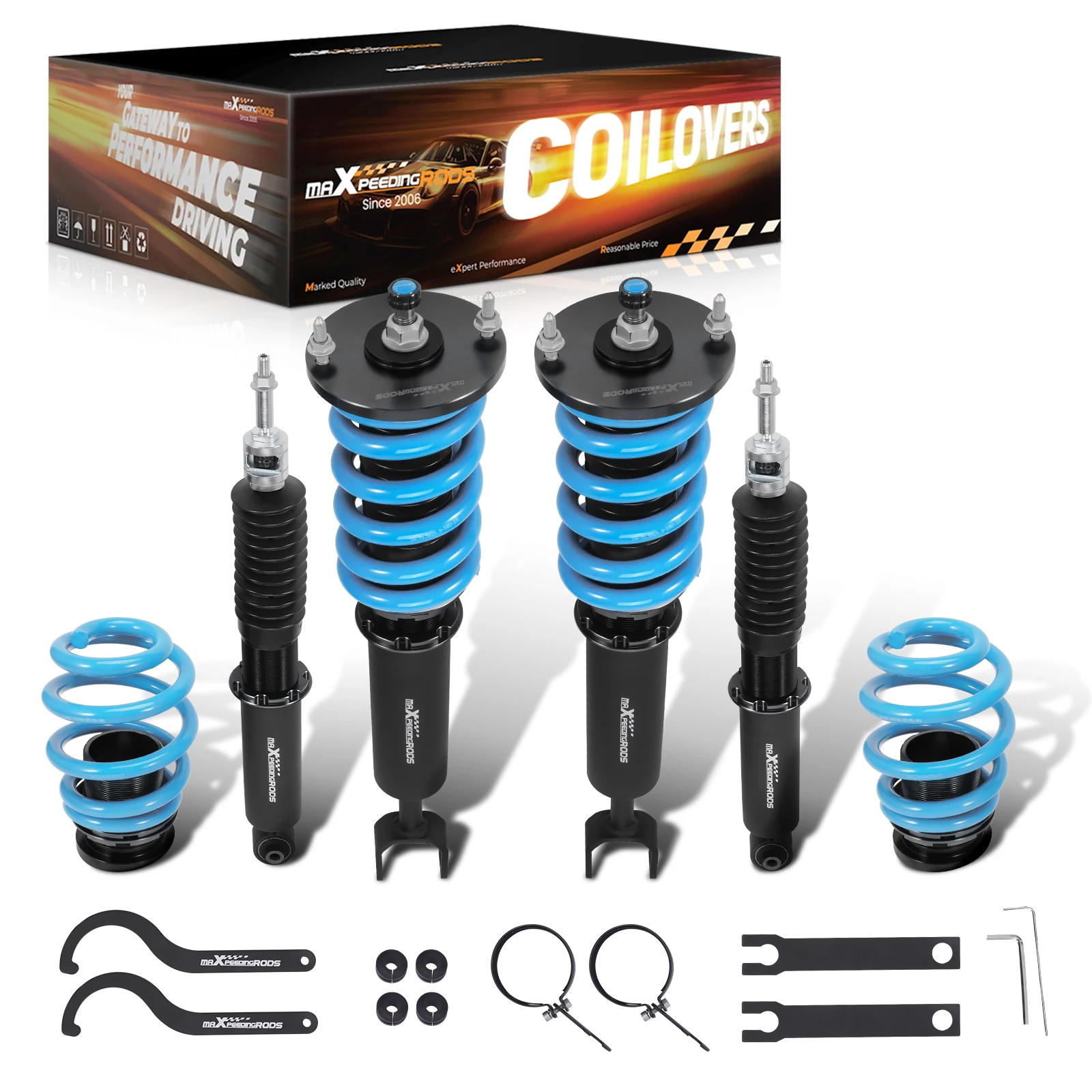 T6 Coilover Lowering Kit Shocks Struts Assembly For Audi A6 C5 (Typ 4B) FWD Estate 1997-2005 STREET Use Shocks