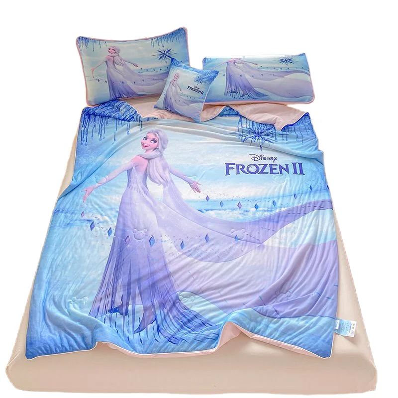 Frozen cartoon children's summer cute Princess Aisha style air-conditioning quilt cool feeling silk comfortable summercool quilt