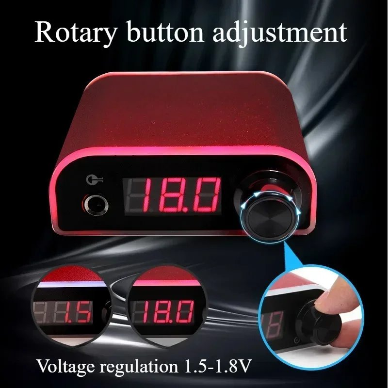 

220V EU/US Tattoo Equipment Rainbow Color Tattoo Power LCD Tattoo Power Mini Power Colorful Light High-definition Display Tools