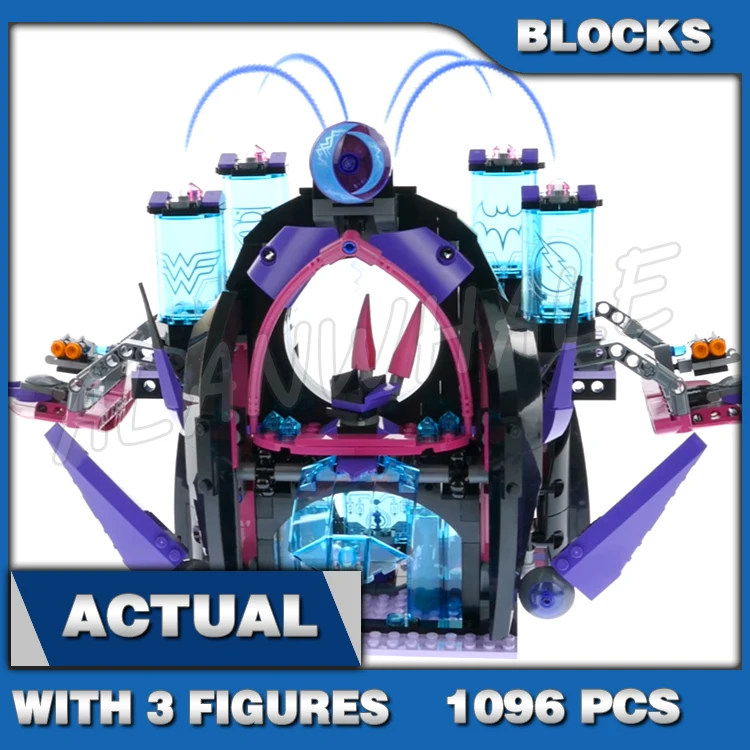 

1096pcs Super Fighter Girls Eclipso Dark Palace Invisible Jewel Jet Kryptomite 10691 Building Blocks toy Compatible With Model