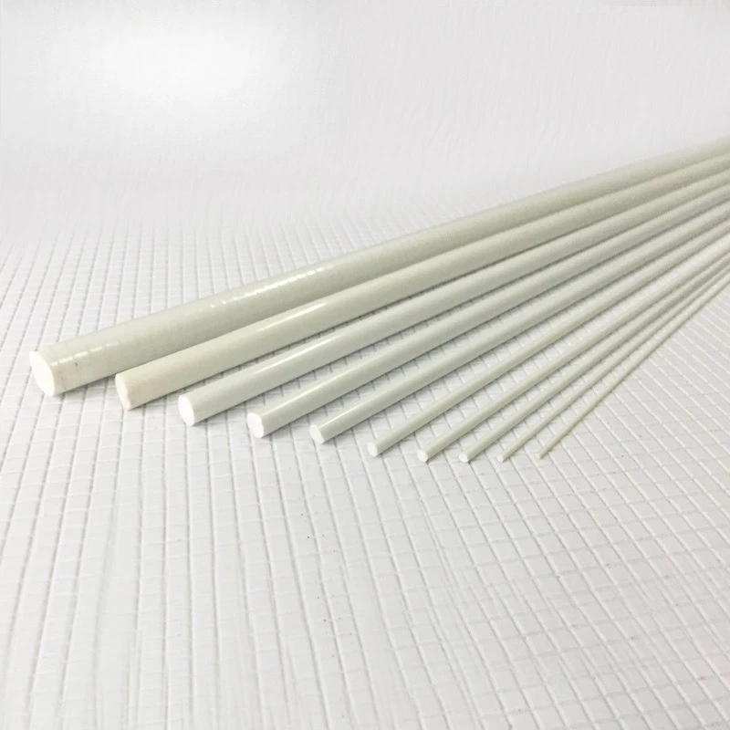 10pcs ABS Round Solid Bar Plastic White Welding Rods 0.5mm-8mm DIY Model Making 25cm