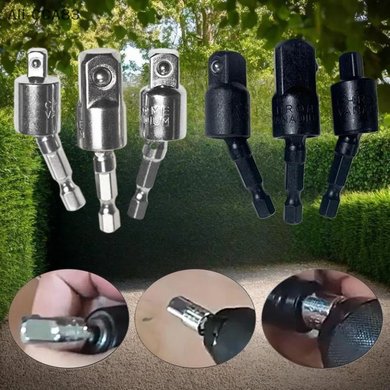 Testa di conversione per trapano a mano da 360 gradi 1/4 "3/8" 1/2 "codolo esagonale a presa quadrilatera connettore universale per asta di giunzione