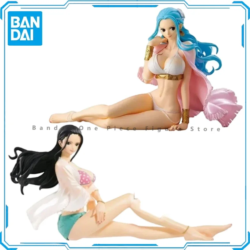 

In Stock Original Bandai One Piece Nico Robin Vivi Swimwear Sitting Action Figures Animation Gifts Model Collector Anime Hobby