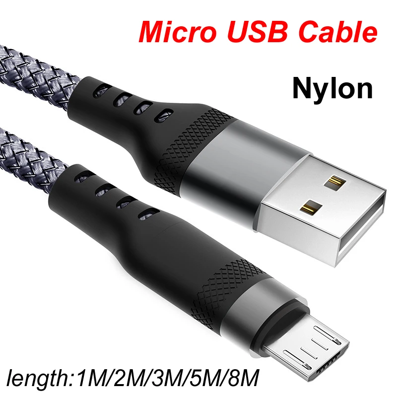 Nylon Micro USB Cable 5A Fast Charging Wire Mobile Phone type-c Cable For Xiaomi redmi Samsung Andriod Micro usb Data Cable Cord