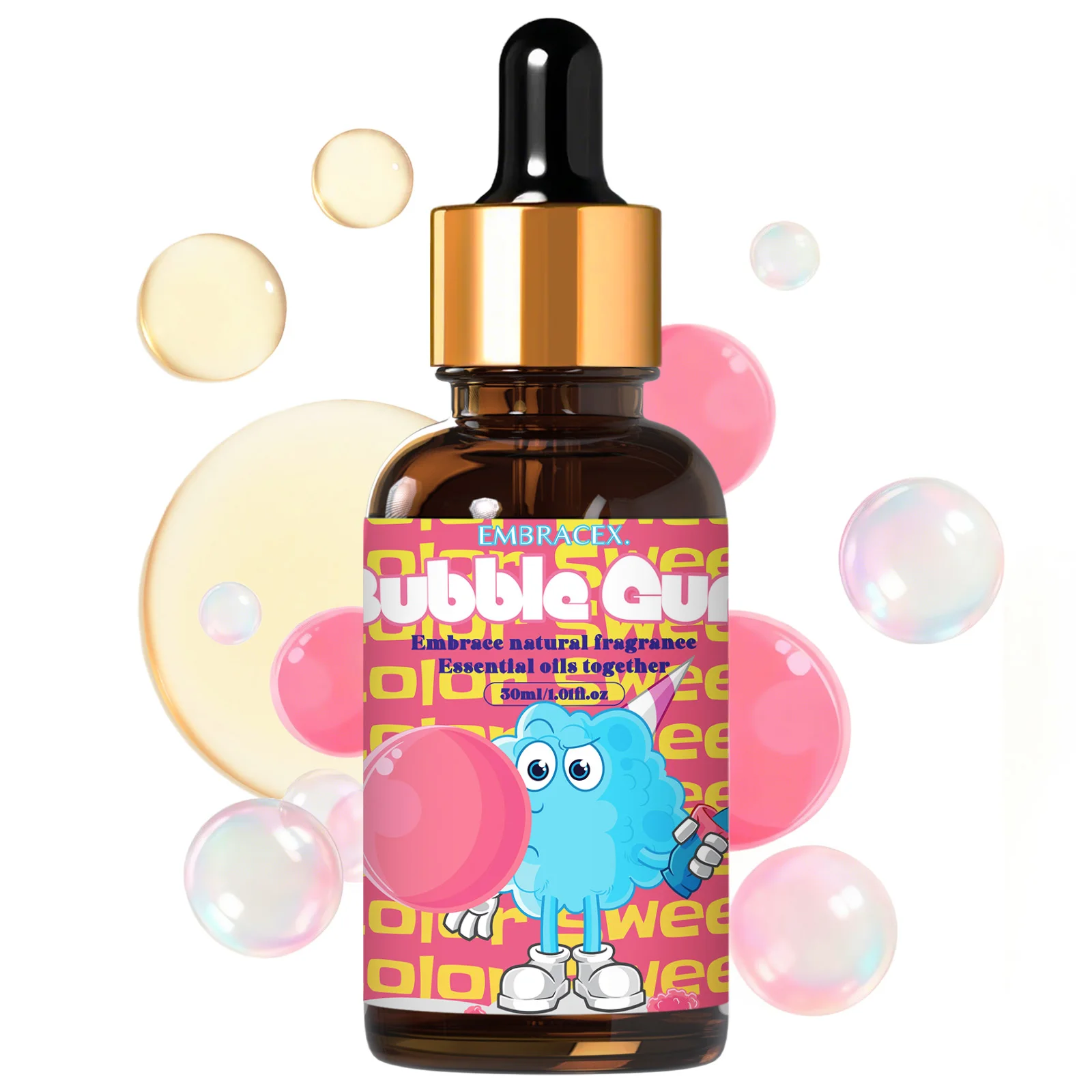 

30ml Bubble Gum Essential Oil Skincare Massage Oil Face Oil Sweet Scent Fragrance Oil Diffuser Candle Making Gift To Friends