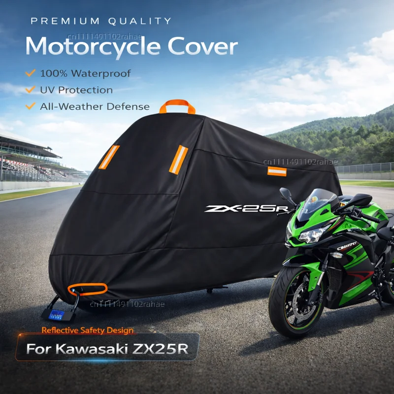 

Чехол для мотоцикла Kawasaki ZX25R ZX-25R, водонепроницаемый, утолщенный, из полиэстера, с защитой от ультрафиолета, от дождя, пыли, солнца, всепогодный чехол