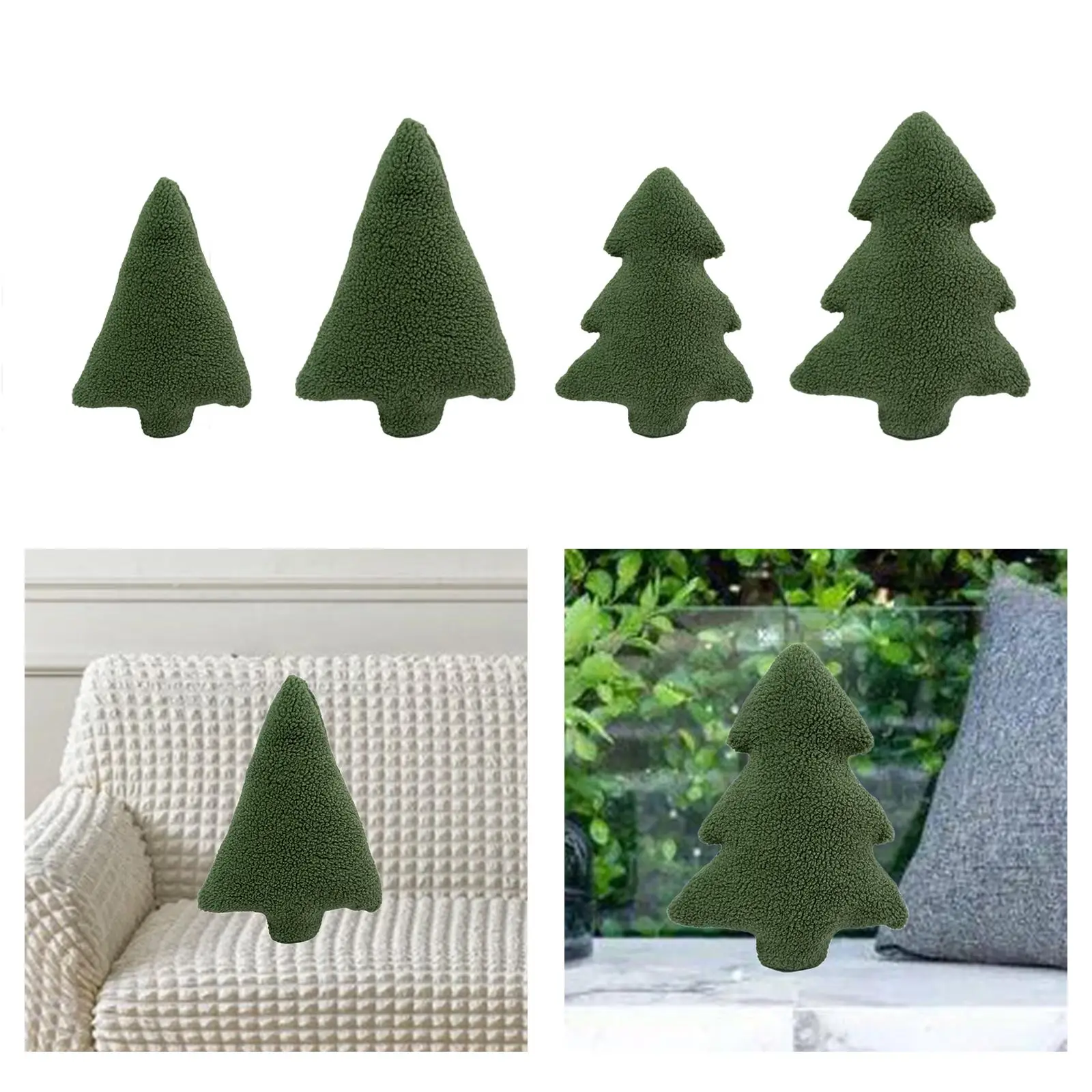 

Christmas Tree Pillow Cute Green Plush Cute Pillow for Decoration Bed Party