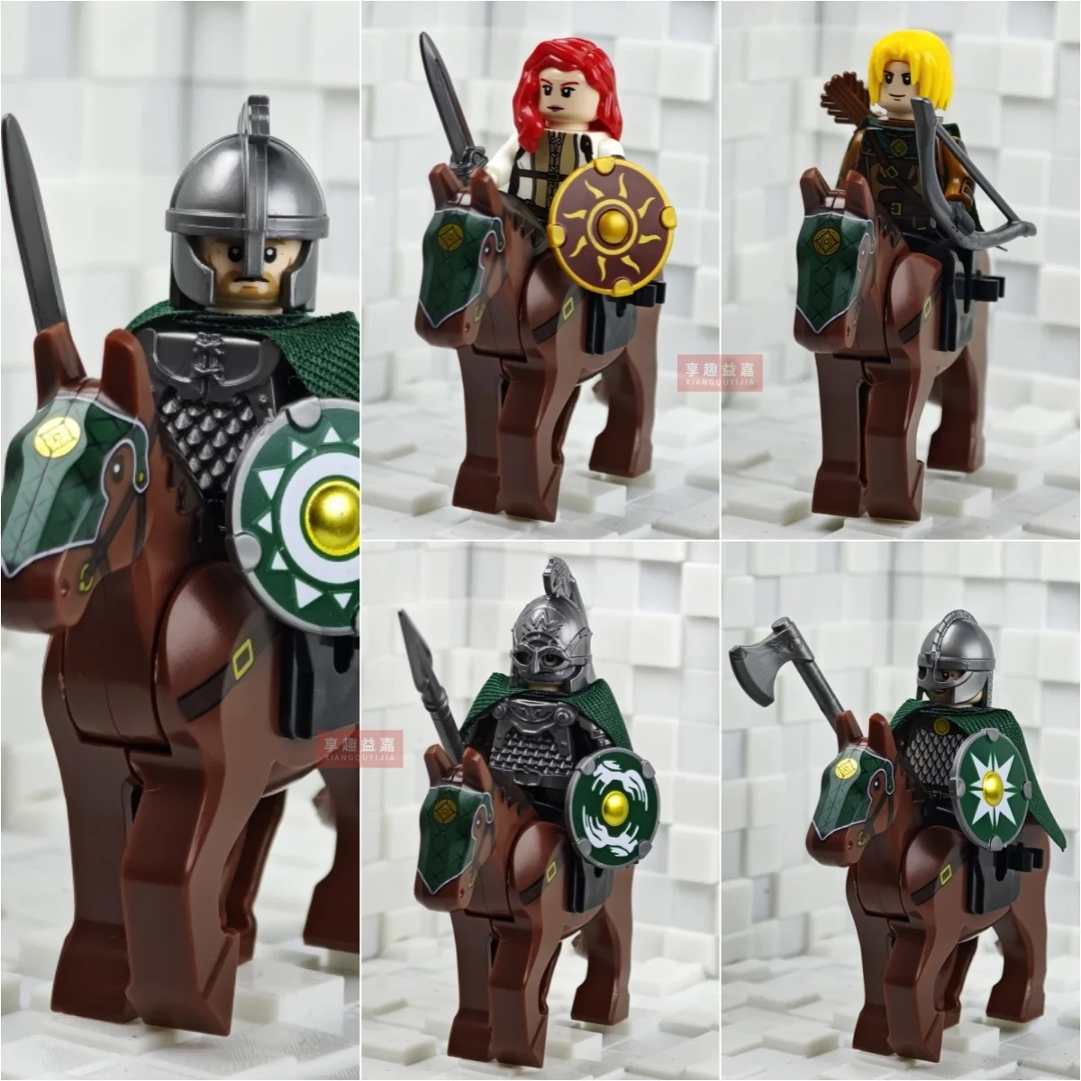 Battle Five Armies with Sword Rohan with horse Building Blocks Model Bricks mini Action toy Figures Toy gift for children MOC