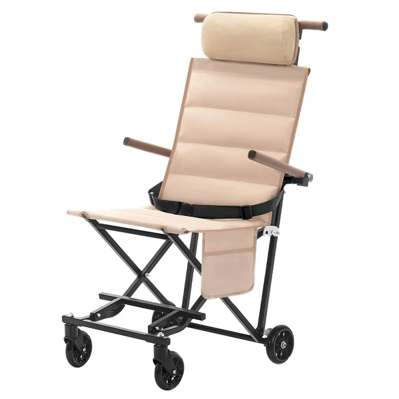 Outdoor folding chair Children and the elderly Portable trolley Can sit and lie down Outdoor camping tourist scooter