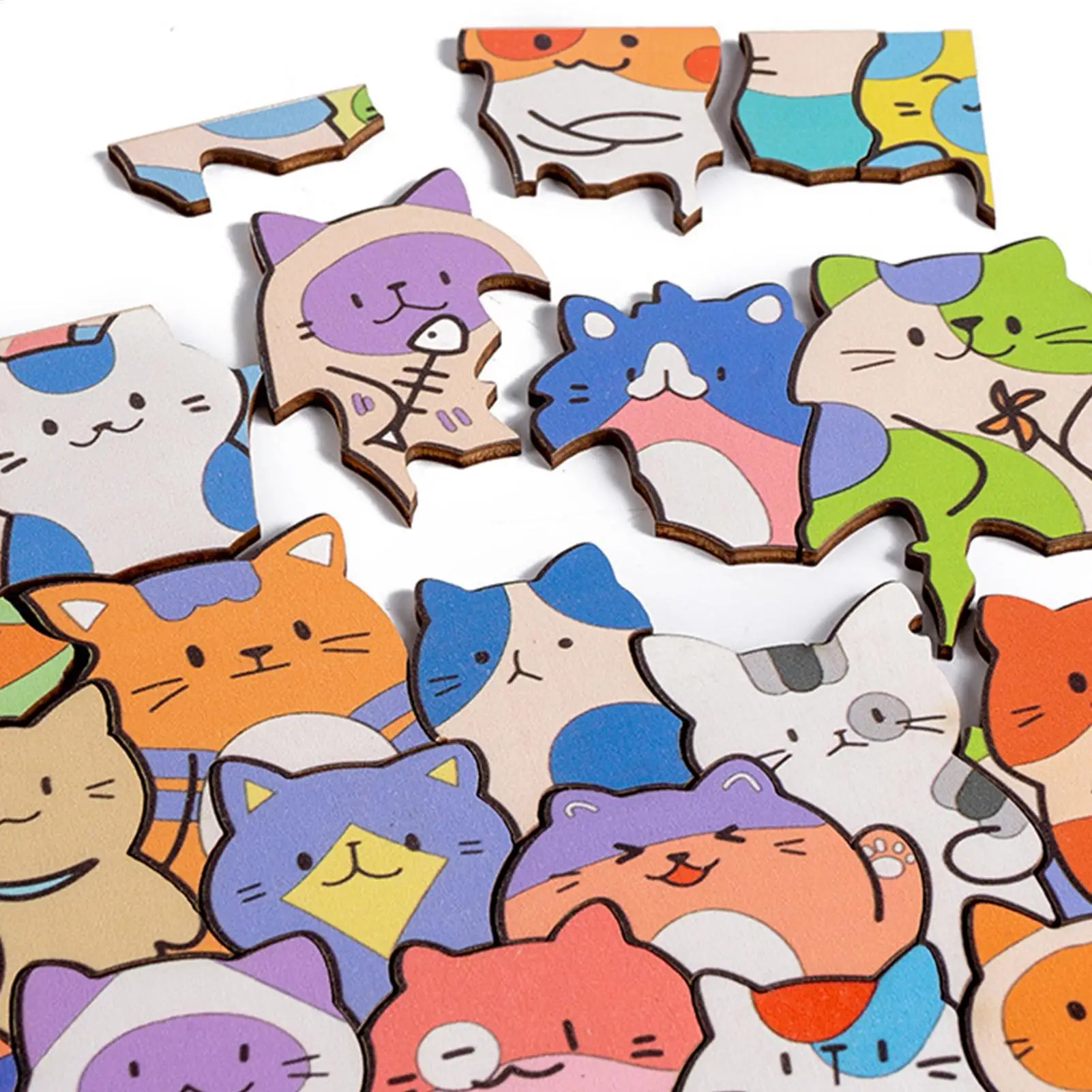 Cat Puzzle Coloring Cat Educational Toys Cute Kitten Painting Puzzle Games For Kids Boys Girls Travel Homeschool Classroom