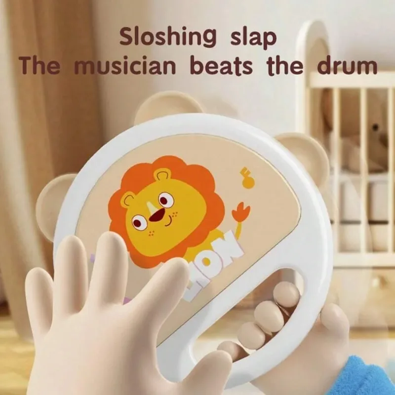 Bebê clappers bateristas instrumentos de percussão bonito bebê mão tambor instrumentos brinquedos para exercitar habilidade auditiva e agarrar