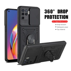 Case de metal de armadura para OPPO Reno5 Lite 5 6 5G F FUNDA DE CUBIERTA DEL PARTIR DEL PARTIR DEL ANILLO DEL DIARS 6 mejores ventas OPPO Reno4 5G Caso - №6