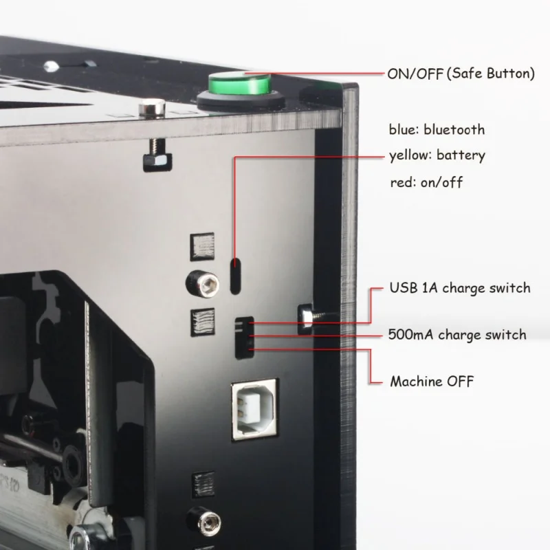 2019 hot selling CUT DK-BL 445nm 3000mw high power DIY mini cnc BL tooth laser engraver router machine for depth engraving