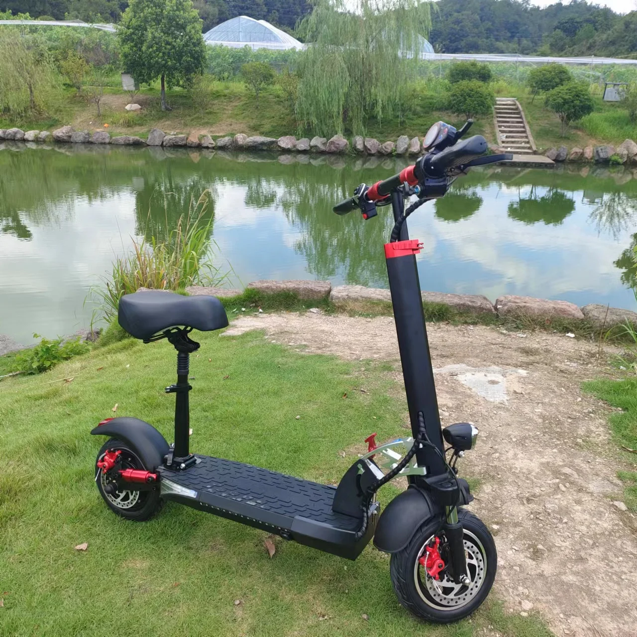 Классический электрический скутер 800 Вт, складной 2-колесный быстрый скутер E, бесщеточный двигатель, подвеска, передняя вилка, дальность действия 50 км на зарядку