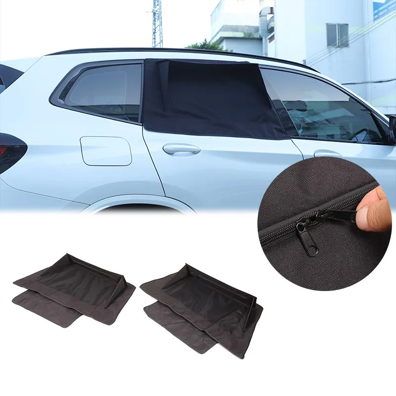 2PCS Car Rear Window Camping Anti Bug Insect Cover Mesh For BMW X3 G01 2018-2024 Window Mosquito Cover Net Accessories