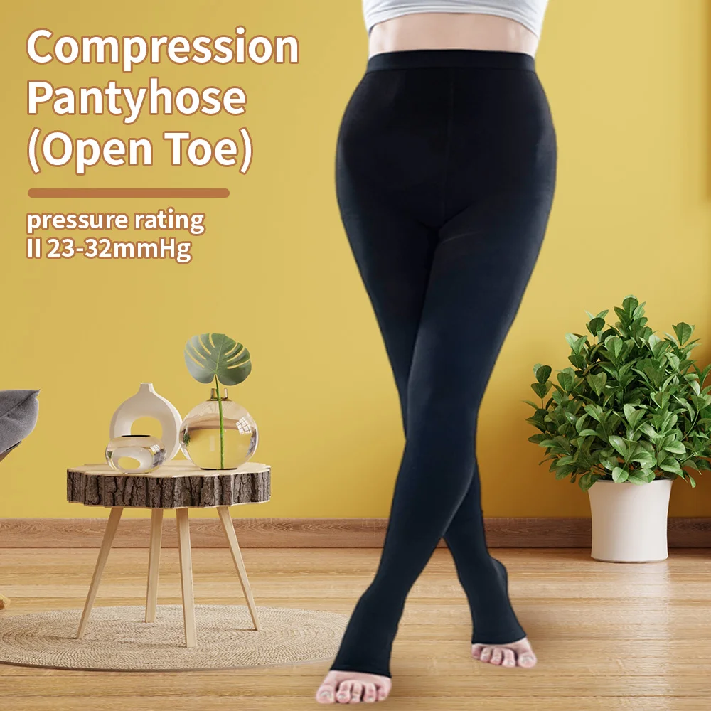 

Hh Medical Compression Pantyhose 23-32 mmHg Graduated Support Stockings for Nurses Shin Splints Flight Travel Varicose Veins