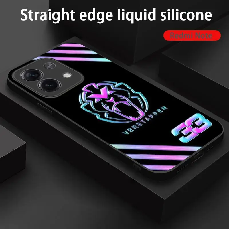 Max ver-stappen lion logo Phone Case For Xiaomi Redmi Note 13,12,11, 10 Pro Plus S,  5G, 12S, Soft Black Phone Cover