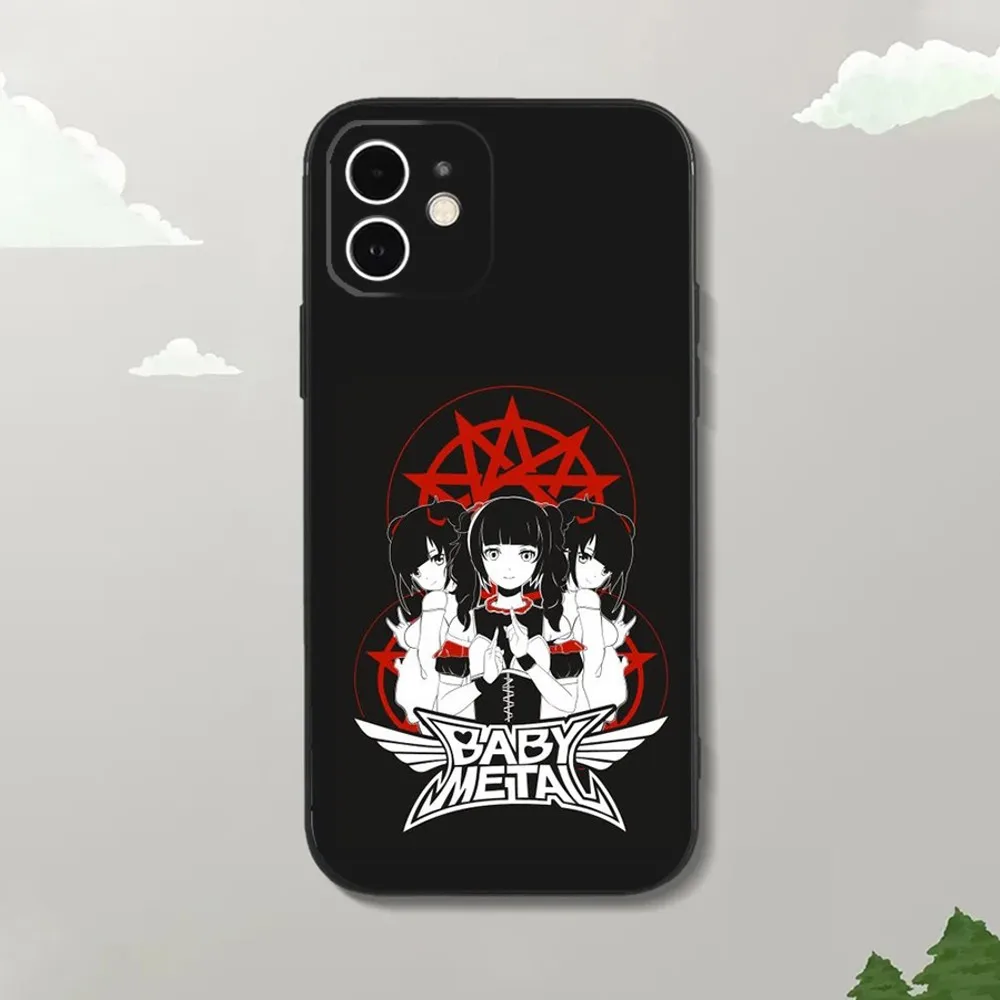 Singer Band B-Babymetal Phone Case For iPhone16,15,14,13,12 Mini 11 Pro XR,X,XS,MAX 7,8 Plus Silicone Cover Soft Black