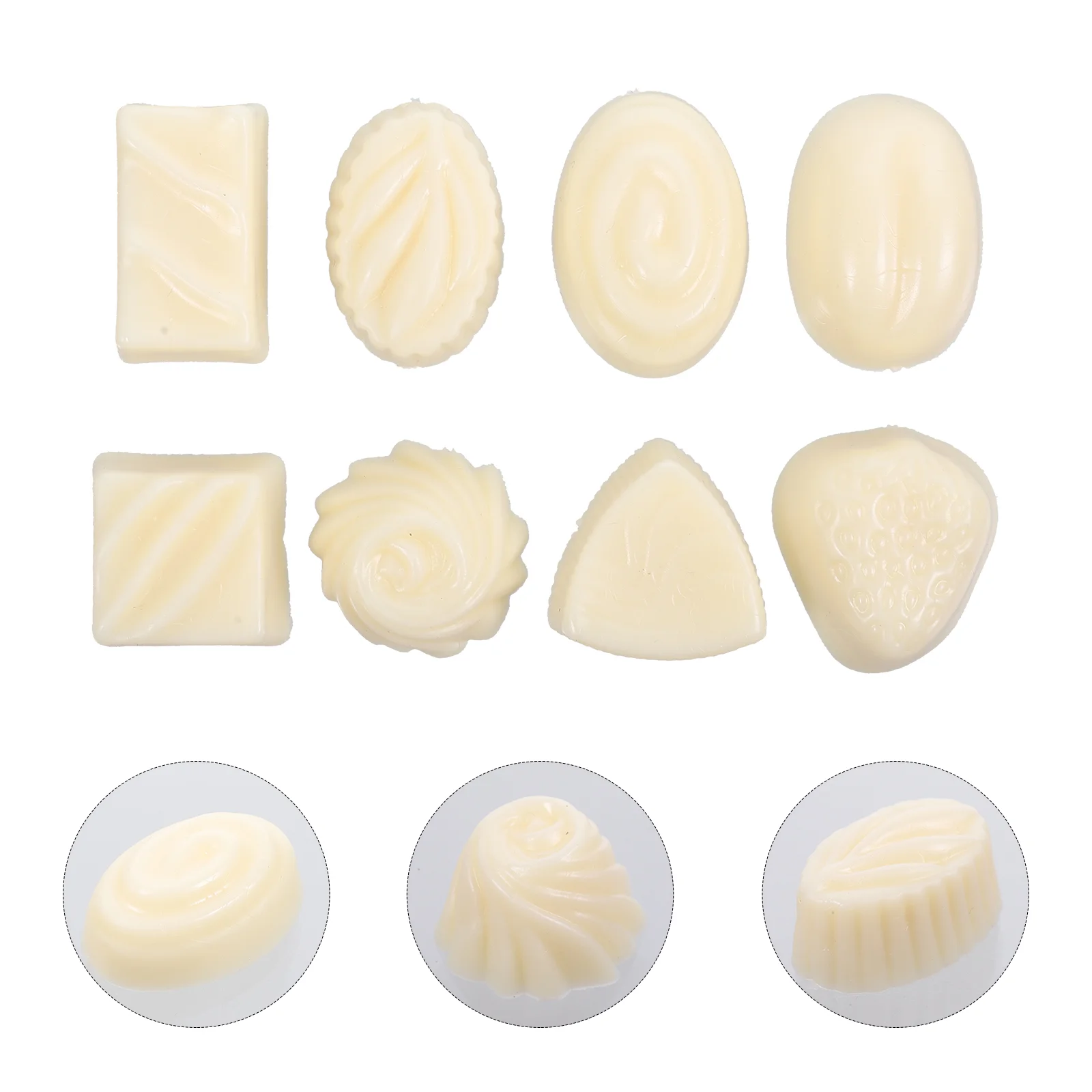 

8 Pcs Simulation Chocolate Artificial Food Simulated Children Toy Tabletop Fake Mini Display Accessory Model Pvc Decor