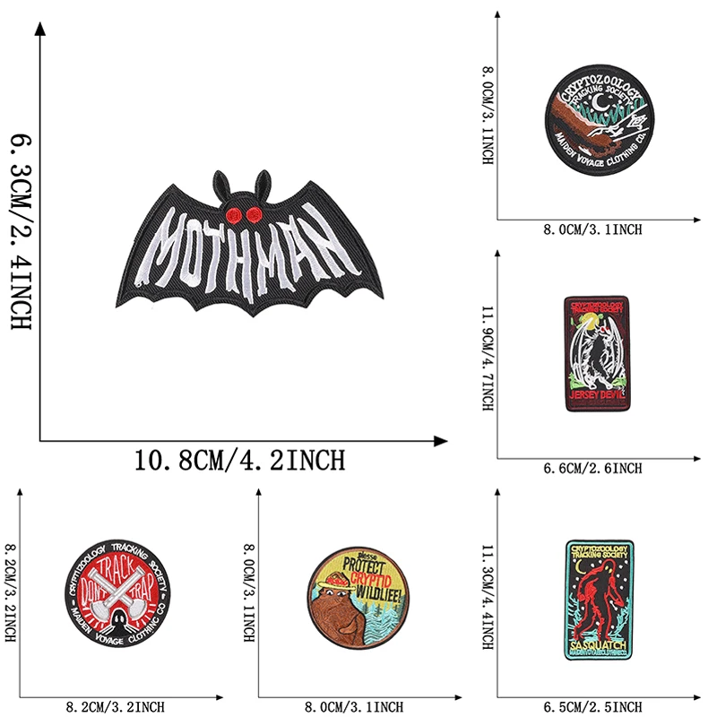 12pcs Lot Patches For Clothing Sew Iron On Letters Embroidered Outdoor Jackets Pack Fabrics Badges Diy Large Animal Bulk Mix