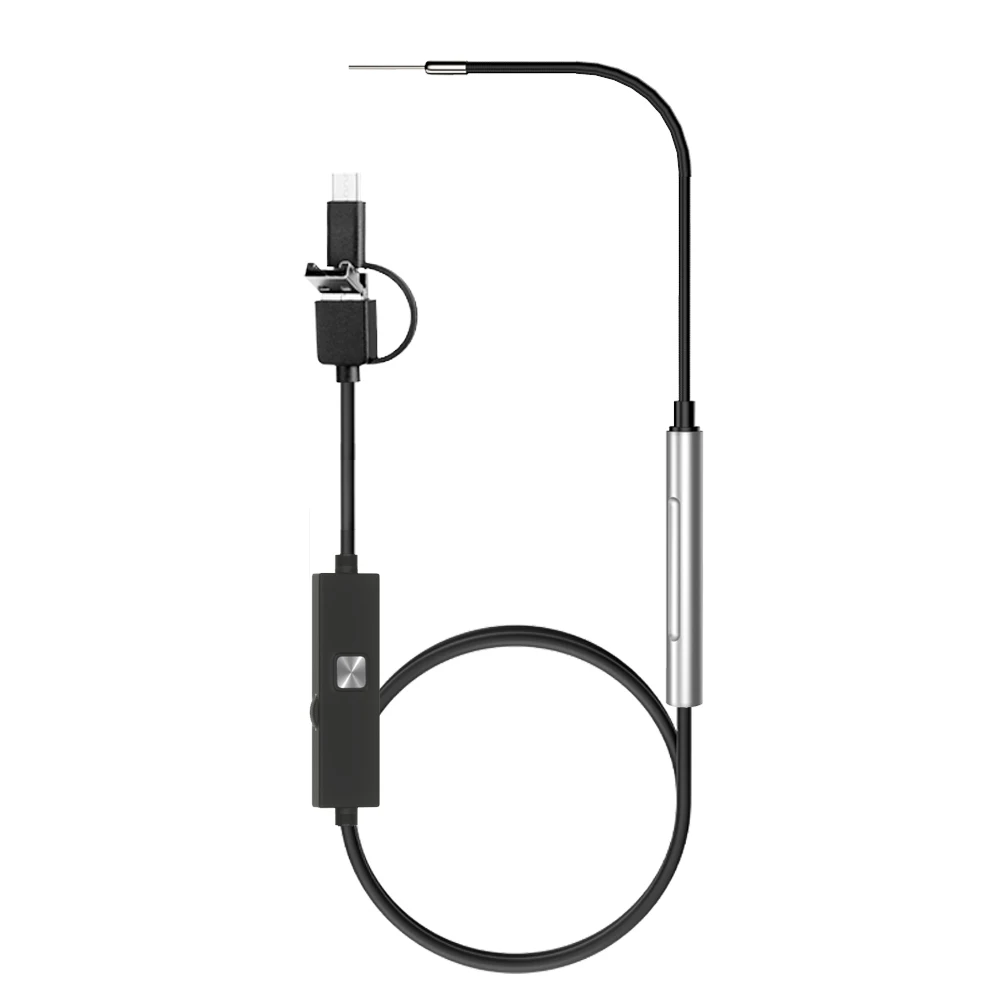 

Dearsee Unlock Tools 1.6mm Mini Snake Camera With Light 3 In 1 USB Android Industrial Endoscope