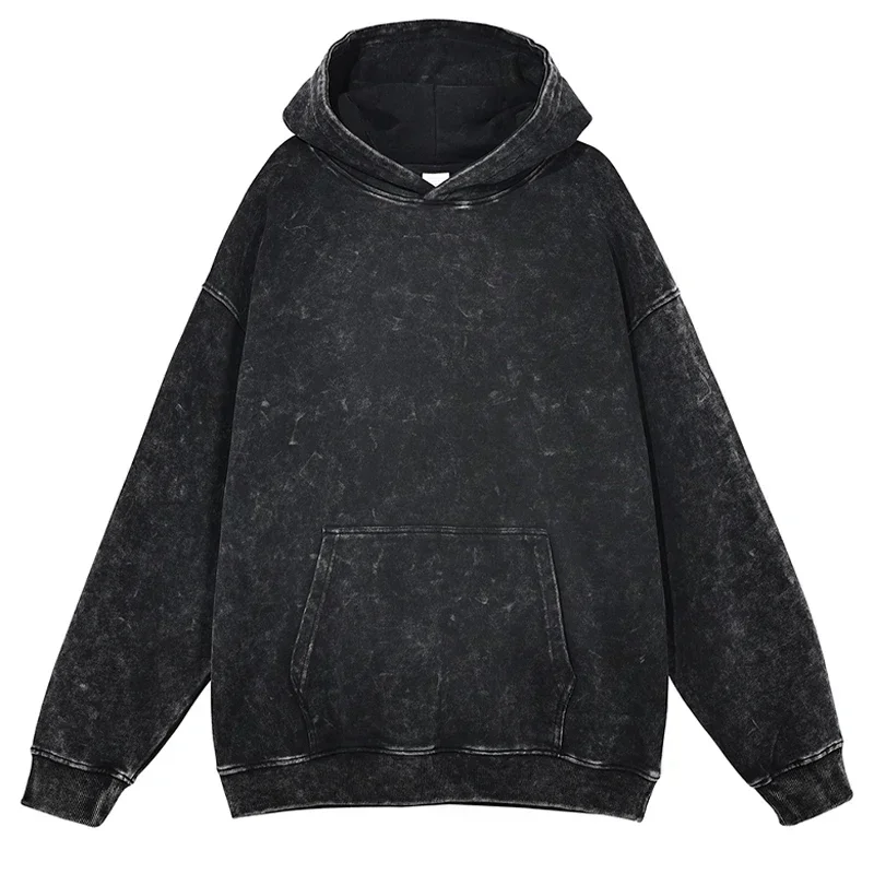 Vintage Washed Hoodies Oversized Hooded Sweatshirts Harajuku Retro Streetwear Sweater Pullover Hoodie For Men Women 100% Cotton