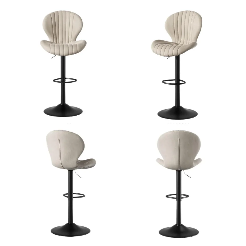 Bar chair Set of 4 Modern Swivel Bar Chairs,Barstools Counter Height with High Backrest,Easy Assembly for Bar,Kitchen