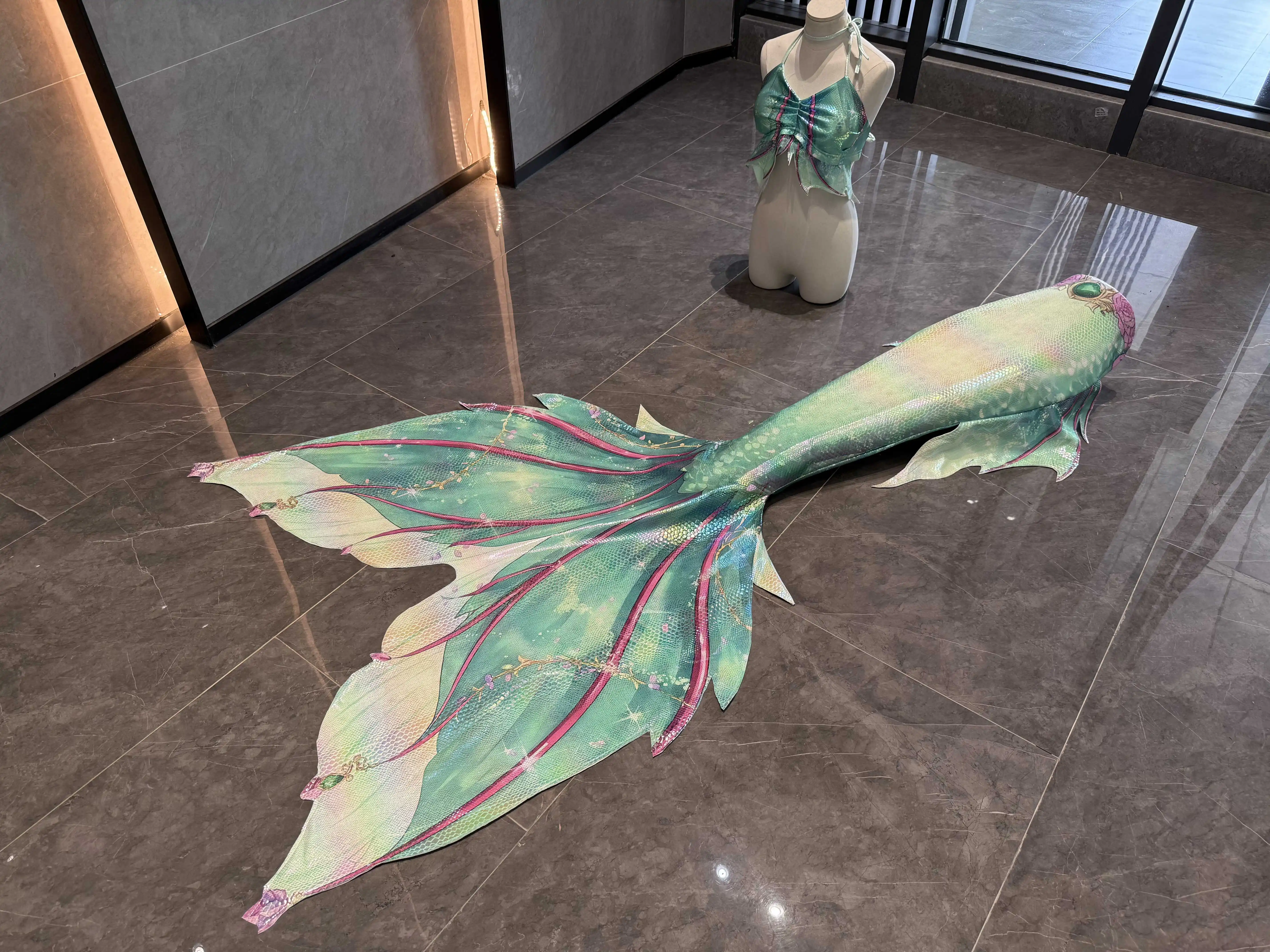 ملبورن زهر الكرز حورية البحر الكبار الذيل تنورة حوض السمك الغوص ملابس السباحة أداء الرماية #4