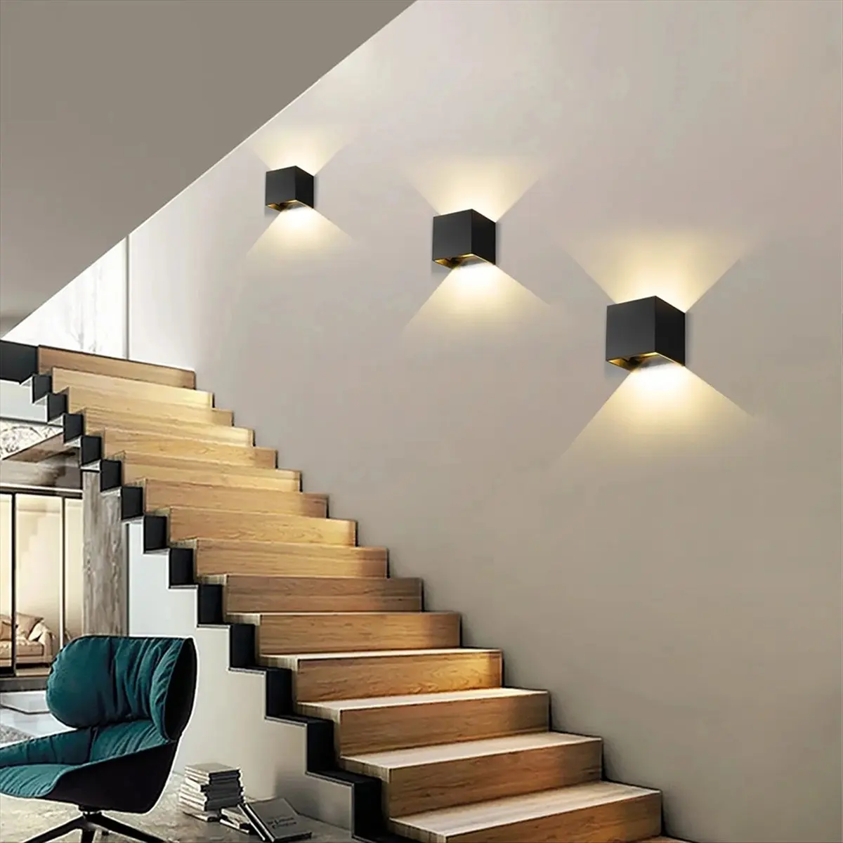 AA19 Up and Down LED Wall Lamp Waterproof IP65 Interior Wall Light for Living Room Bedroom Stair Indoor Outdoor Lighting 12w