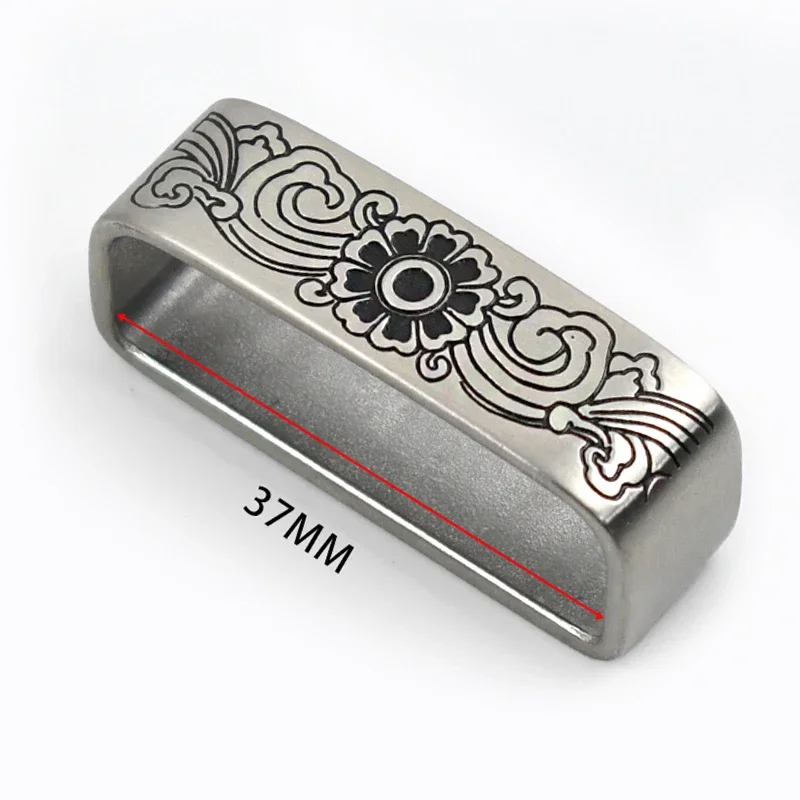 Deepeel 40mm szlufka ze szczotkowanego metalu solidny pasek ze stali nierdzewnej 3.7-3.9cm paski DIY skórzane rzemiosło sprzęt akcesoria do dżinsów