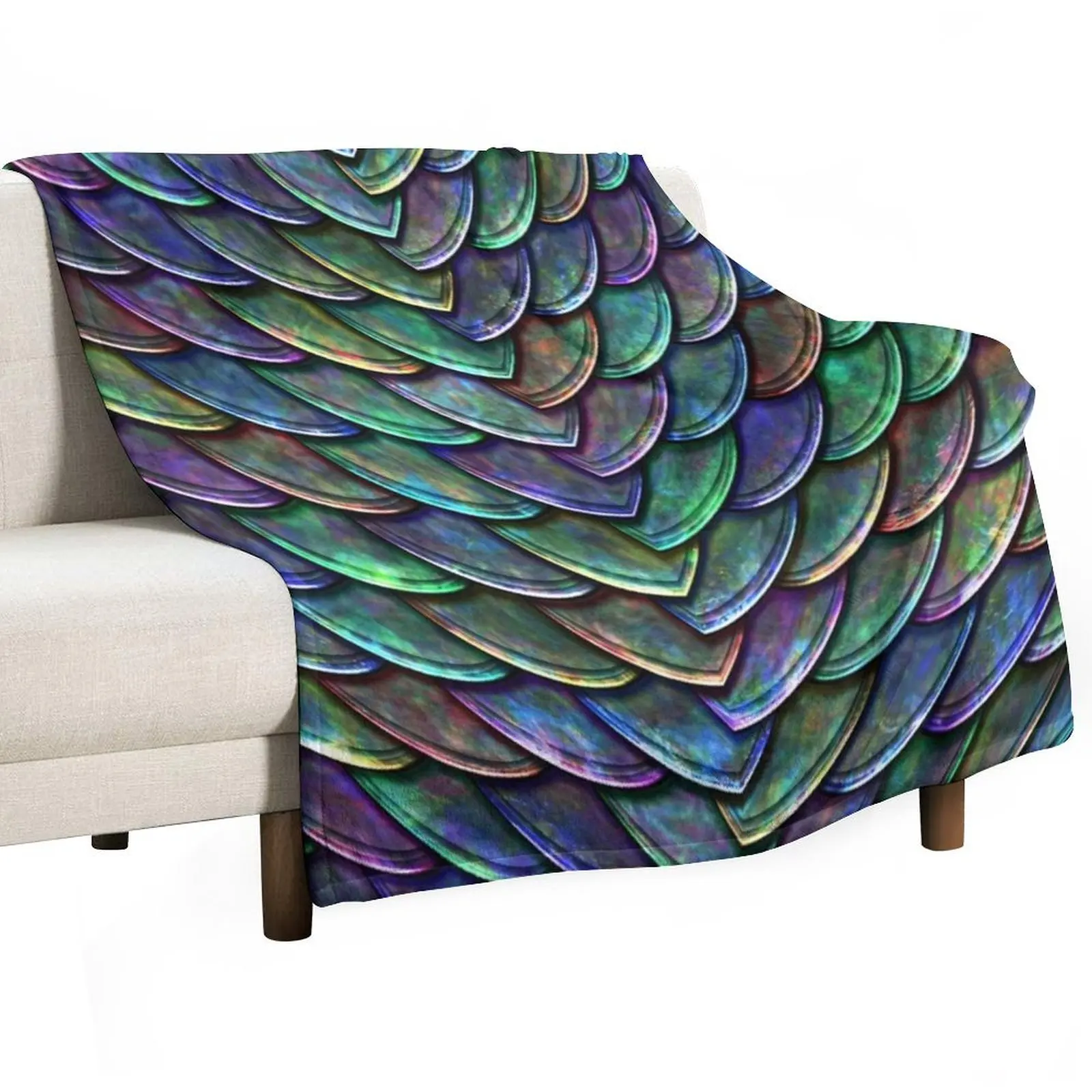 

Cool Dragon Scales Vibrant 2 Throw Blanket All Weather Soft Throw Blanket for Sofa