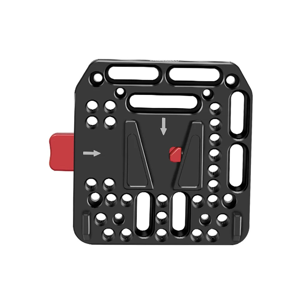 Aluminium-Schnellwechsel-V-Lock-Akku-Montageplatte mit 15-mm-Stangenklemme für Fotografie-DSLR-Kameras, Rig-Schiene und Follow-Focus-System – Detail 39