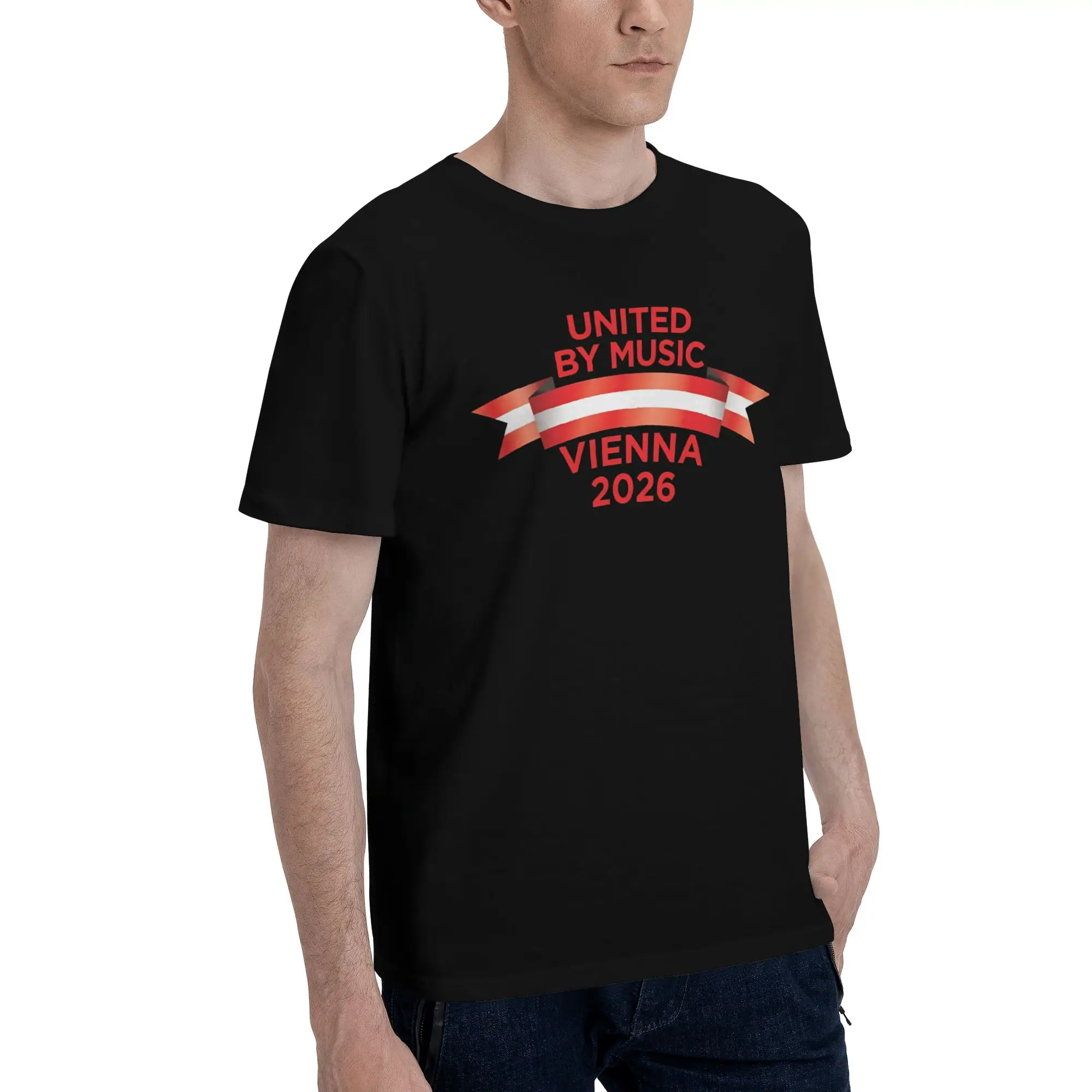 Eurovision Song Contest 2026 Host City Vienna  Tee Shirt for Men Women Gift T Shirts  100% Cotton Clothing