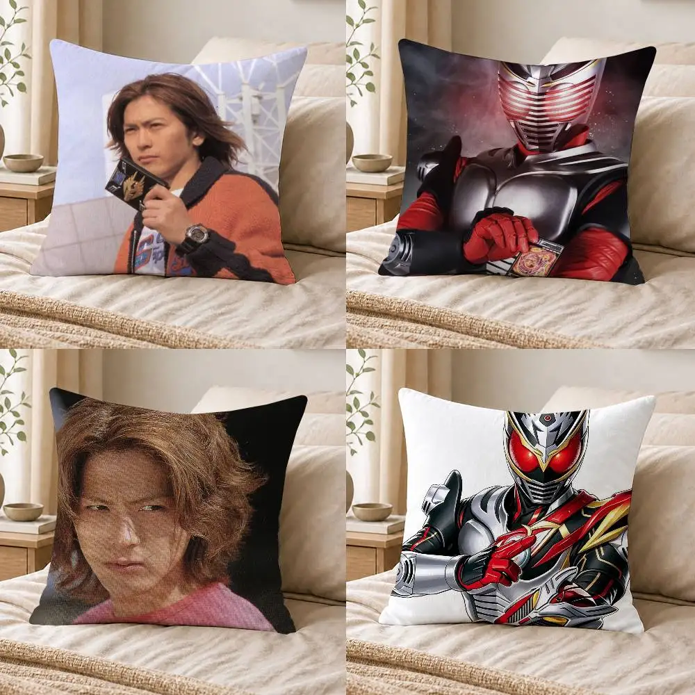K-Kamen R-Rider R-Ryuki Double-sided Printed Square Decorative Cushion Cover for Sofa Living Room Home Decor