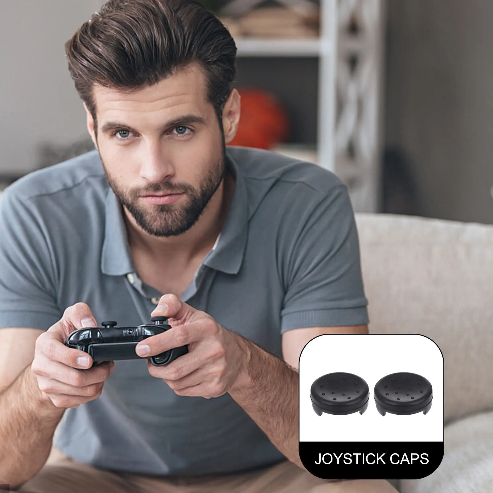 

2pcs Silicone Thumb Joystick Caps For Game Machine Non-Slip Joystick Grip Cover Long Gaming Sessions Protection