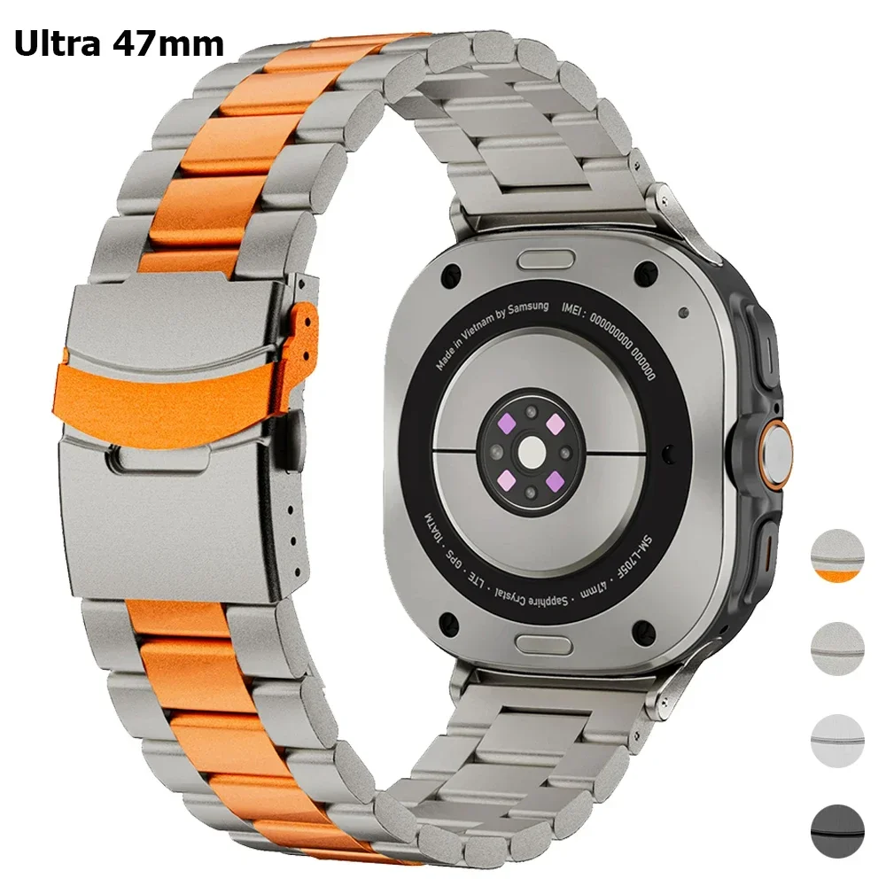 Luxury Titanium Band For Samsung Galaxy Watch Ultra 47mm Metal Strap Correa For SAMSUNG GALAXY WATCH 7 ULTRA 47MM Quick Fit Band