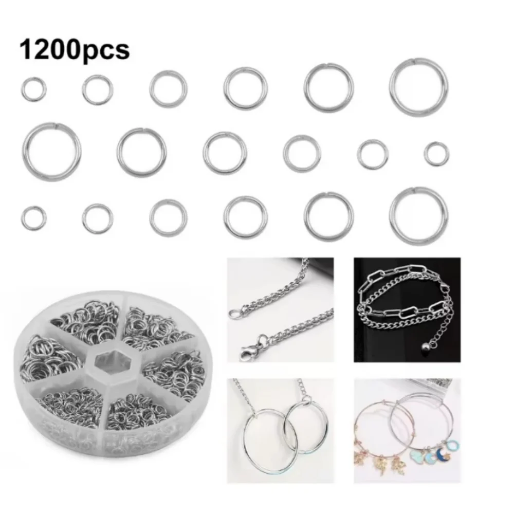 1Box O-ring Connector Metal Open Jump Ring Set For DIY Handmade Bracelets Earrings Necklaces Supplies Accessories