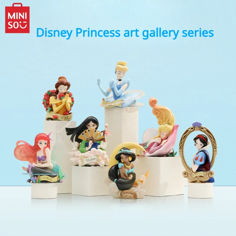 

MINISO Blind Box Disney Princess Art Gallery Series Hand-made Model Birthday Gift Children Toy Tabletop Decoration Peripheral