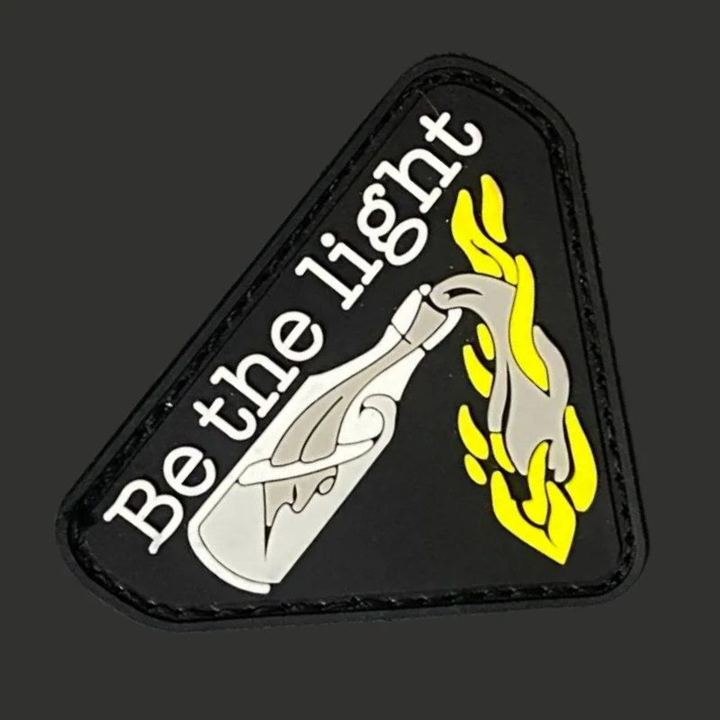 

Be The Light Patch Military Morale Badge PVC Hook and Loop Backpack Clothing Decorative Accessories Sticker Armband