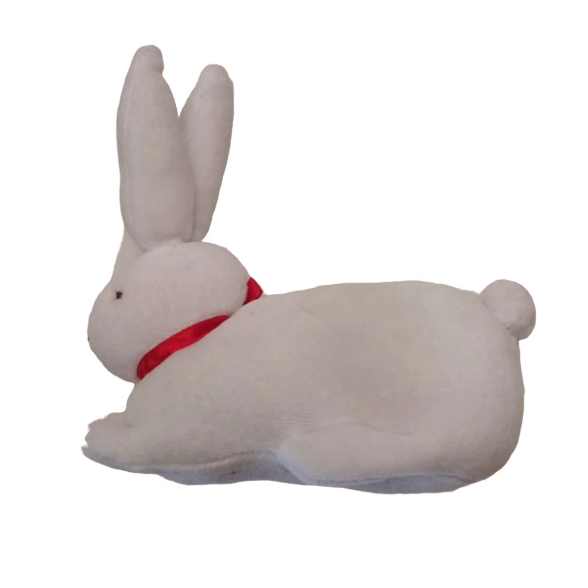 White Rabbit Doll Lying on Plush 16cm- Waldorf Pascoa