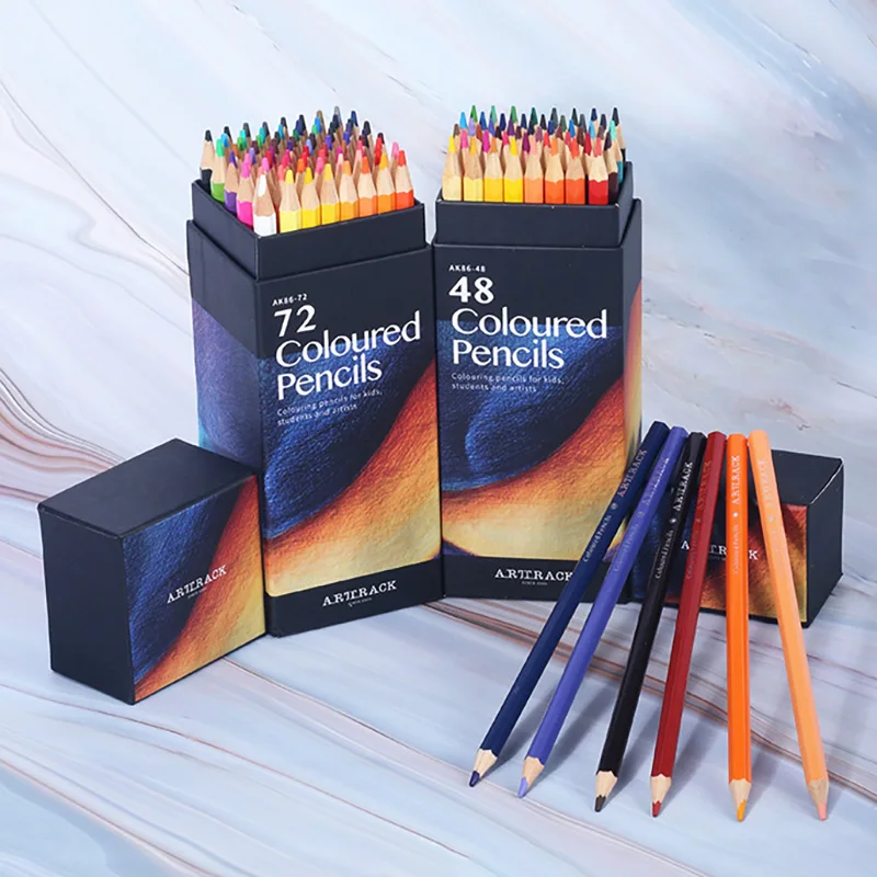 72 Colors Oily Colored Pencils Hexagon Wooden Handle Artist Painting Drawing Sketch Art Supplies School Supplies Stationery