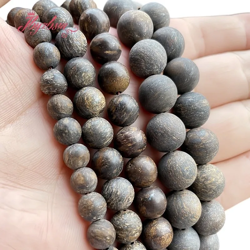 6 8 10 12mm Natural Bronzite Frost Round Stone Beads For DIY Loose Beads Necklace Bracelet Jewelry Making Strand 15 Inches