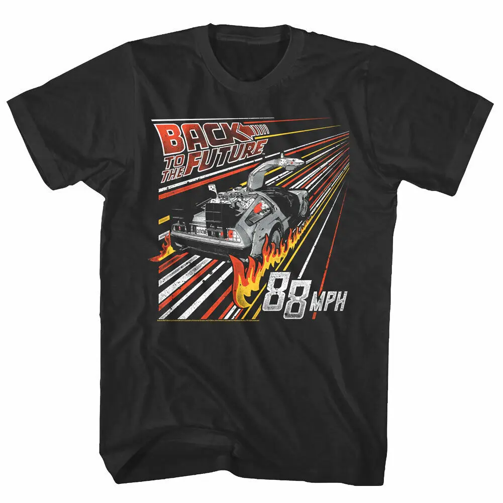 Back To The Future Men'S T Shirt 88Mph Streaking Flames Time Travel Marty