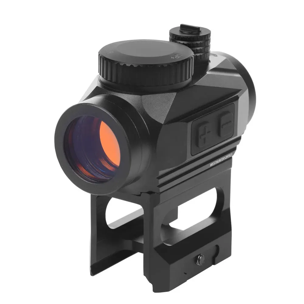 WestHunter 1x20 Red Dot Sight Hunting Tactical Reflex Rifle Scope 2 MOA Dot Size Water Proof Withstand 1000G Shock Recoil