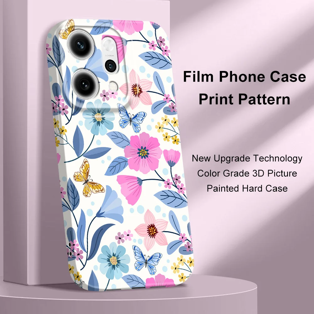 Bright Flowers Phone Case For OPPO Reno 14 14F 13 13F 12 12F 11 11F 10 8 8Z 8T 7 7Z Pro 4G 5G Film Hard Cover
