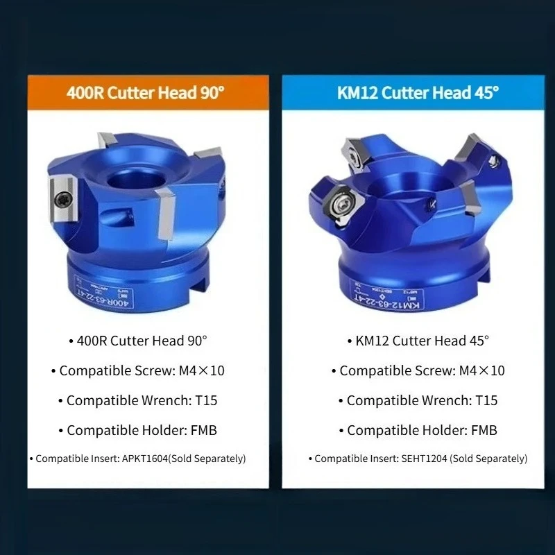 BAP400R KM12 50 63 Aluminum Alloy Cutter Head APKT1604 SE12 SEHT1204 Insert BT30 BT40 FMB22 FMB27 FMB32 Tool Holder Bracket Tool