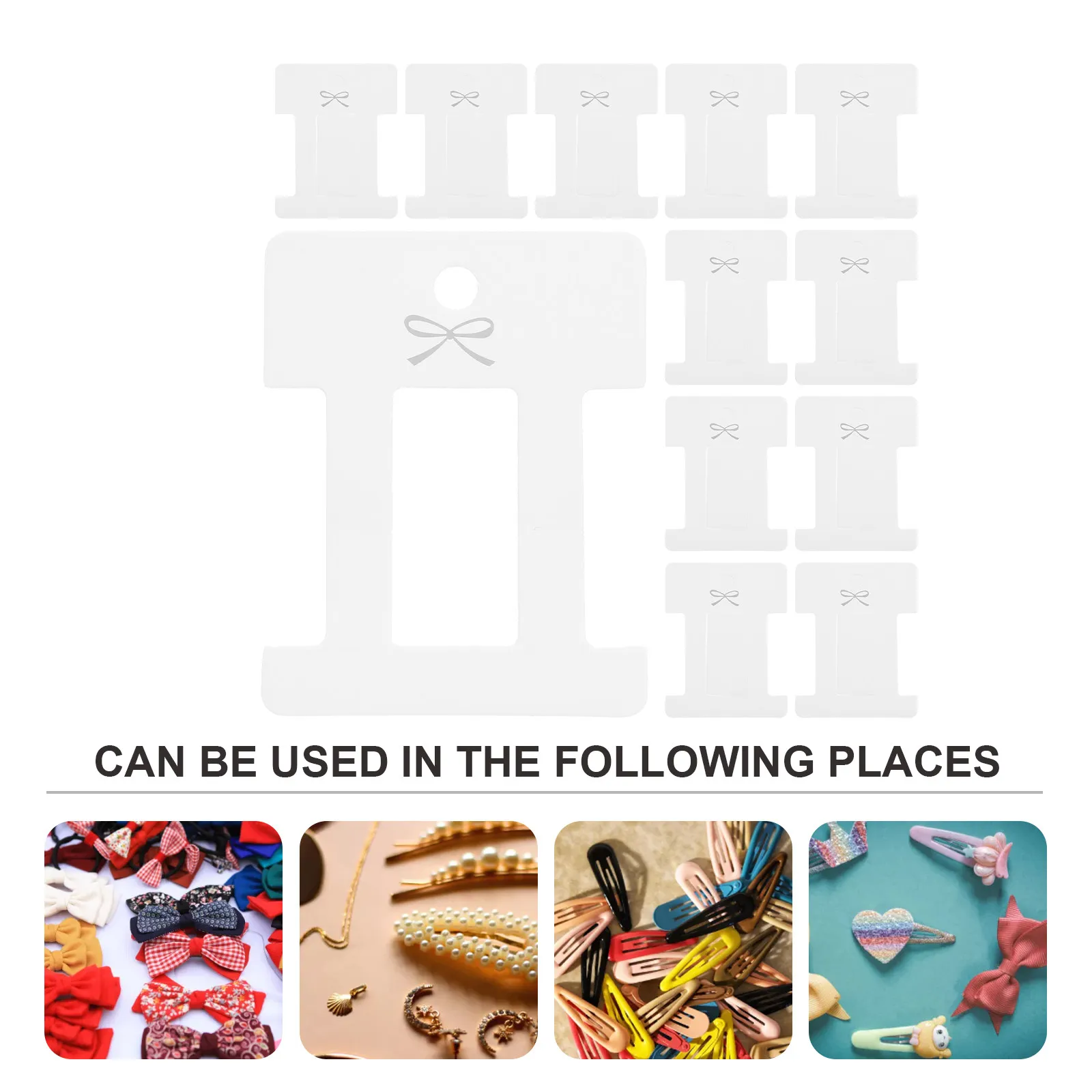 

100 шт. карточек-держателей для заколок и бантов для волос из плотной бумаги цвета слоновой кости, для DIY-украшений, удобные для переноски и хранения