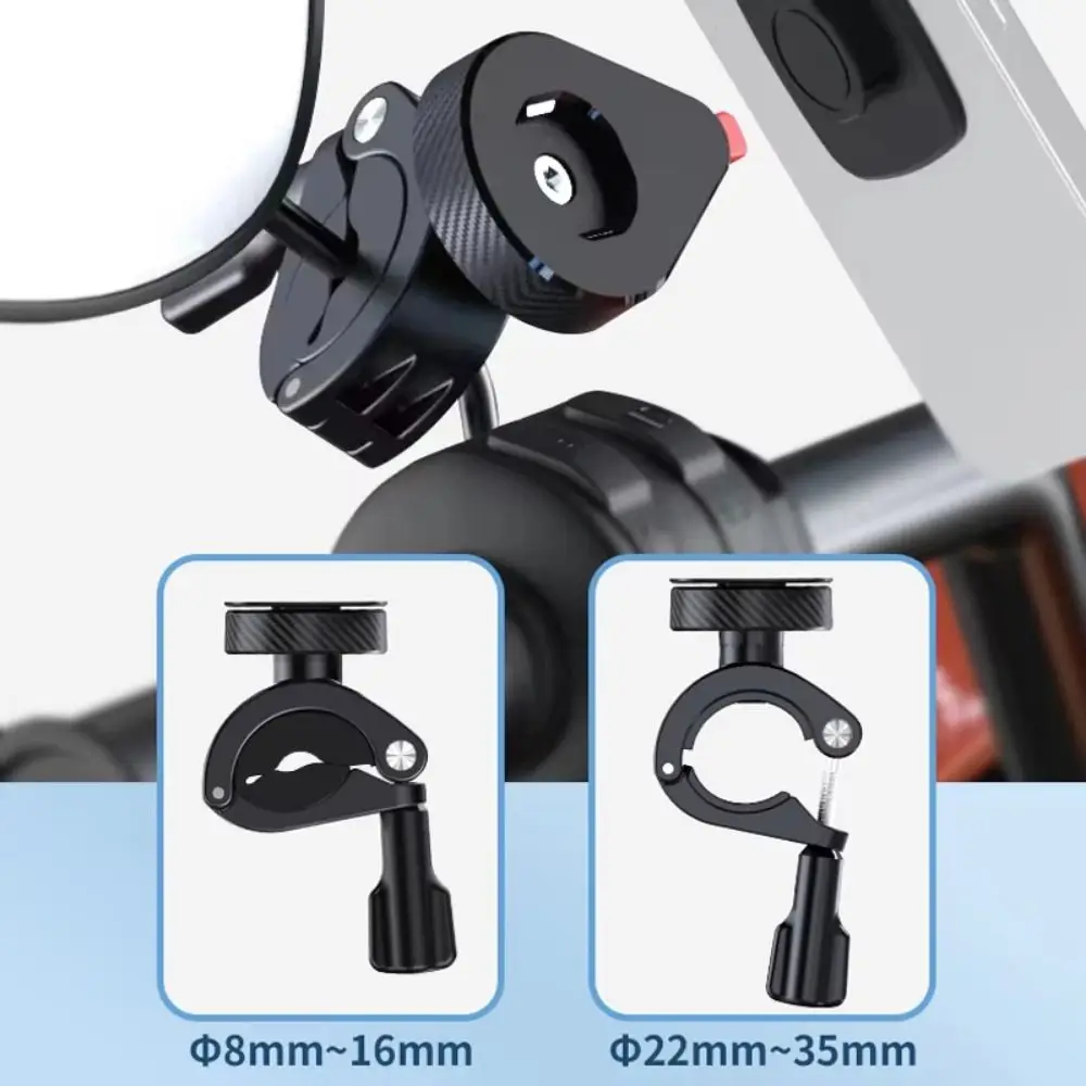 

Bicycle Handle Bar Motorcycle Phone Holder Quick Lock Easy Installation Rearview Mirror Phone Mount Bracket Holder