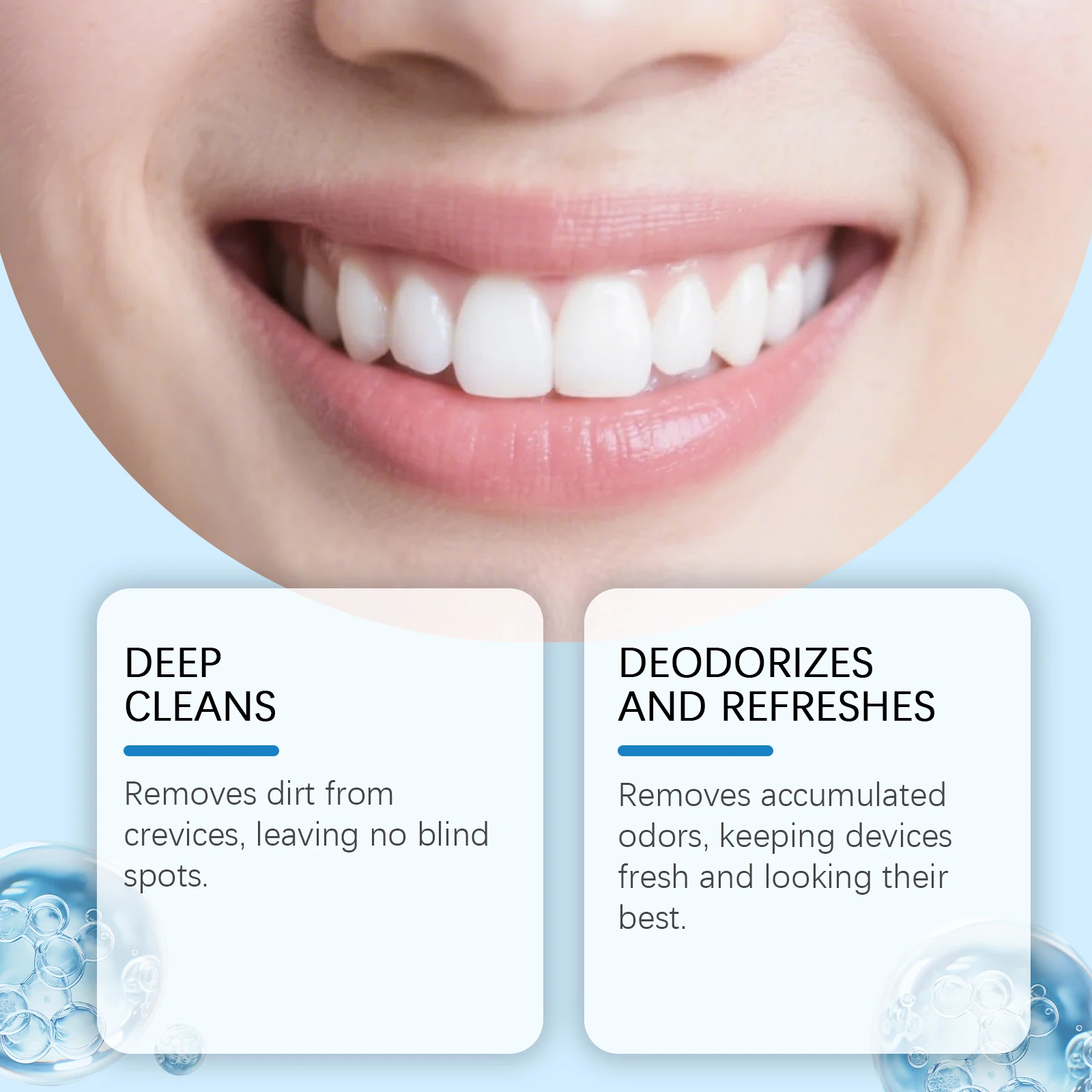 أقراص فوارة لتنظيف الأسنان: تنظيف يومي لأوساخ وبقع الأسنان، أقراص فوارة للعناية بأطقم الأسنان